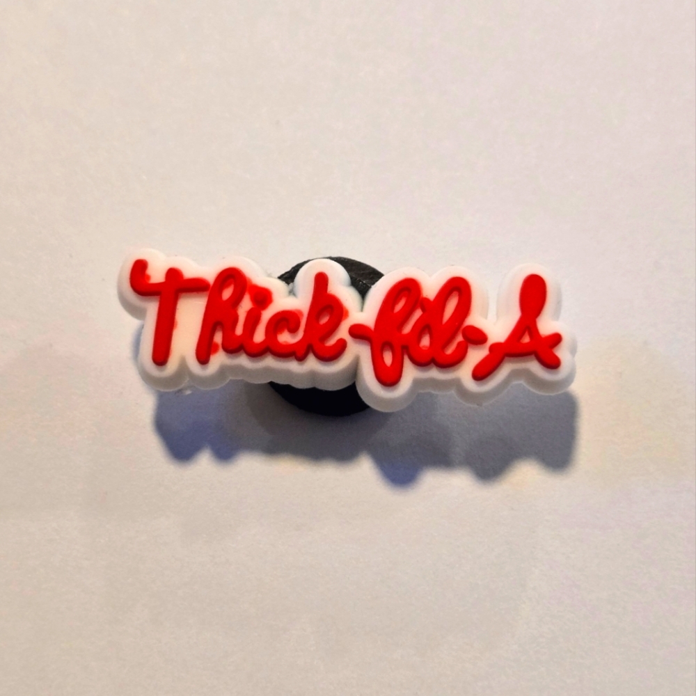 3/$10 Thic-fil-a Script Logo Croc Charm